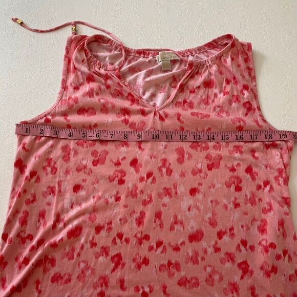 Michael Kors Pink Red Animal Print Sleeveless Blouse Size L - Picture 7 of 7